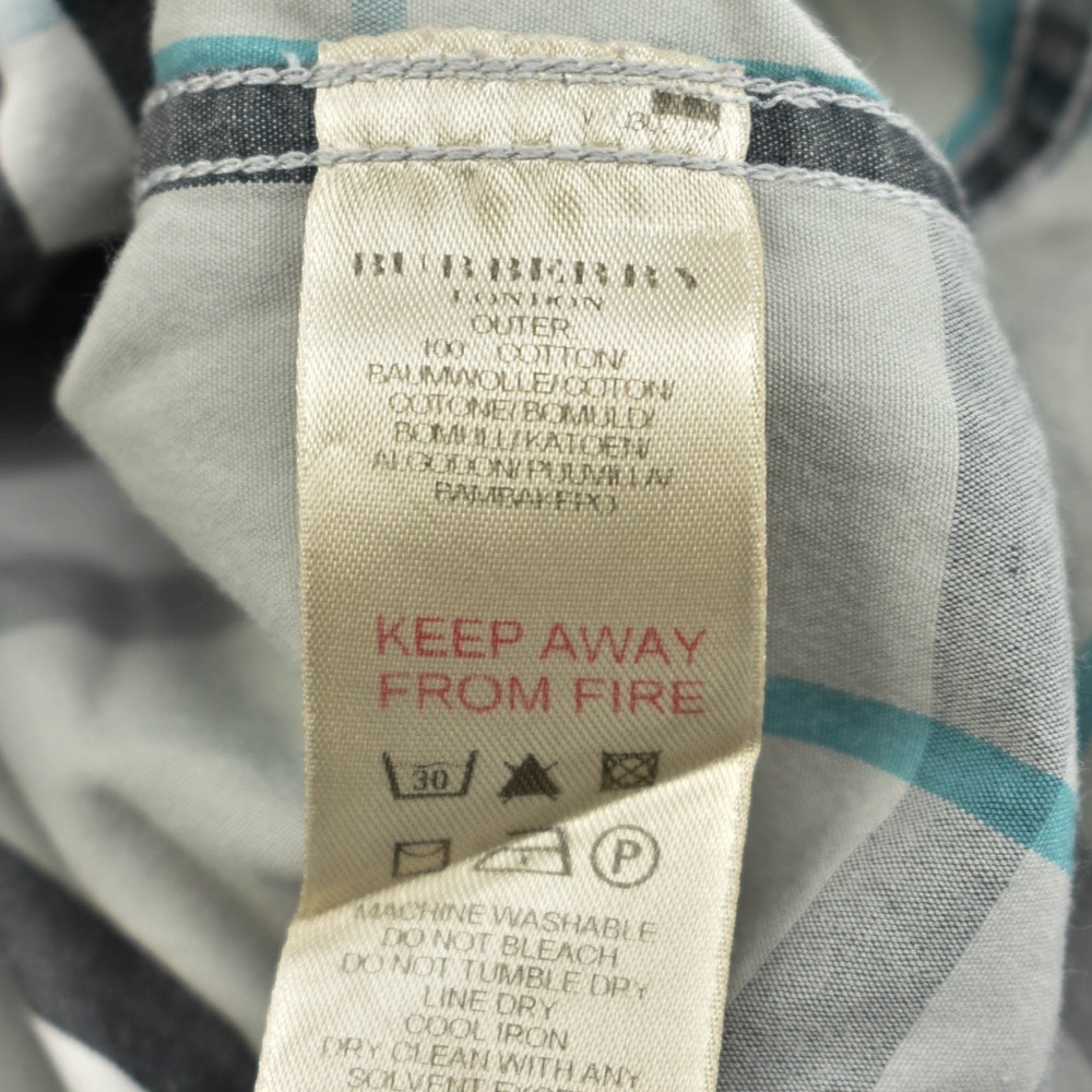 BURBERRY Gray Nova Check & Logo, Long Sleeve Shirt_7